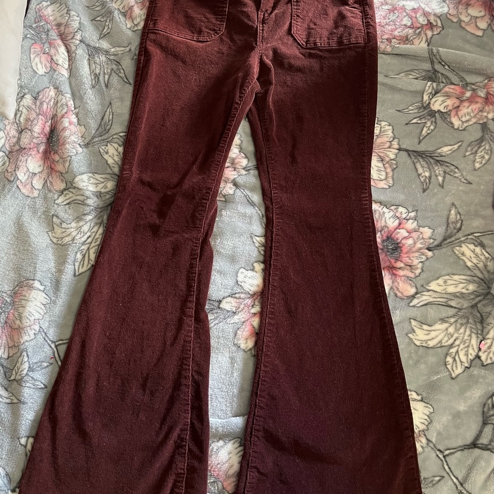 Burgundy Flare Pants